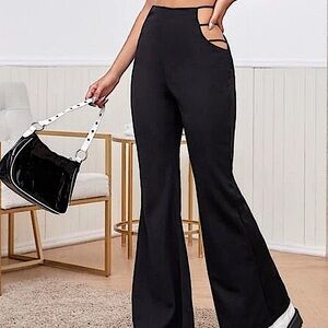 *NEW* Ladder Hip Cut Out Flared Trousers